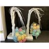Image 6 : Set of 2 LED Pre-Lit Easter Tree Lamps; 22" Lamps with Colorful Eggs - Battery Operated - New