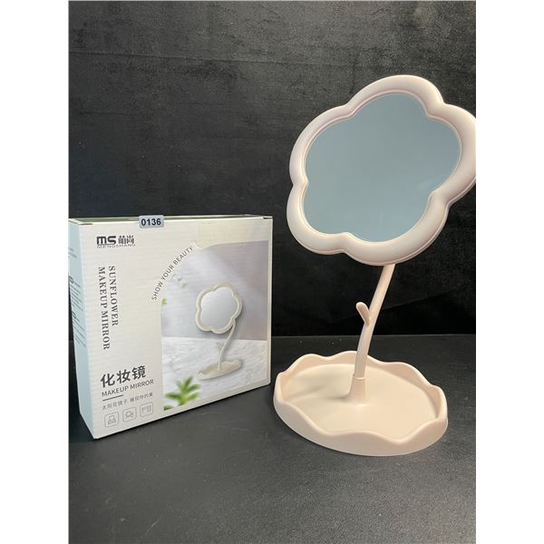 12  Flower Design Makeup Mirror/Beauty Desktop Mirror - New