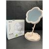 Image 1 : 12" Flower Design Makeup Mirror/Beauty Desktop Mirror - New