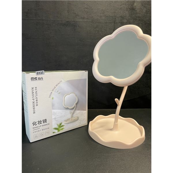 12  Flower Design Makeup Mirror/Beauty Desktop Mirror - New