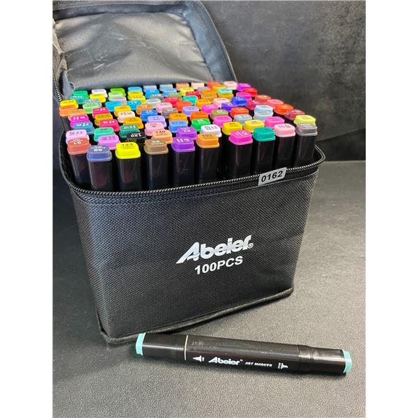 100PCS Dual-Tip Artist Markers Set - Multi-Color Alcohol Markers for Drawing/Sketching - NEW