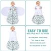 Image 7 : 2-Pack Newborn Sleep Sacks/Wearable Baby Swaddles (3-6 Months) 3-Way Adjustable Design - New!