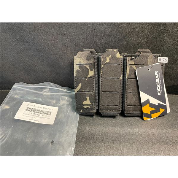 Idogear Tactical Triple 5.56mm Rifle Mag Pouch & Double 9mm Pistol Magazine Pouch Set - New
