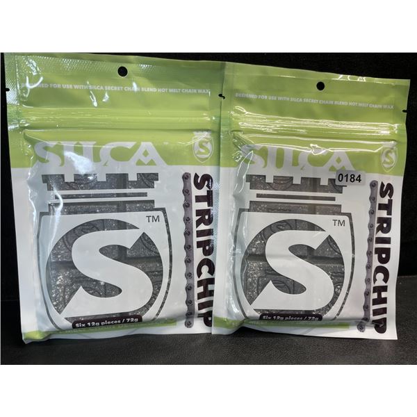 2 Packs Silca StripChip Hot Melt Wax Bike Chain Degreaser - Six 12g Pieces/72g Per Pack - New