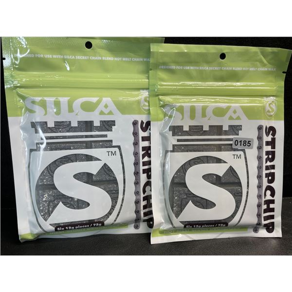 2 Packs Silca StripChip Hot Melt Wax Bike Chain Degreaser - Six 12g Pieces/72g Per Pack - New