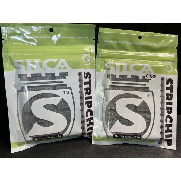 2 Packs Silca StripChip Hot Melt Wax Bike Chain Degreaser - Six 12g Pieces/72g Per Pack - New