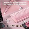 Image 5 : RedThunder K95 Wireless Mechanical Keyboard; Smart TFT Screen, RGB Backlit - Gradient Pink - NEW