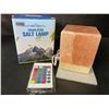 Image 2 : Himalayan Rock Salt Lamp/Light with Multi-Colors/Remote Control, Wood Base - New!