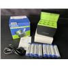 Image 2 : 8-Pack Rechargeable AA Lithium Batteries with Charger Box; 3800mWh High-Capacity Li-Ion Battery Set