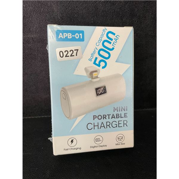Portable Mini Fast Charger for iPhone (5,000mAh) with LCD Display; Lightning Connection - New