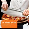 Image 2 : Professional Aluminum Pizza Peel/Metal Paddle with Foldable Handle & 14" Rocker Pizza Cutter - NEW