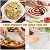 Image 4 : Professional Aluminum Pizza Peel/Metal Paddle with Foldable Handle & 14" Rocker Pizza Cutter - NEW