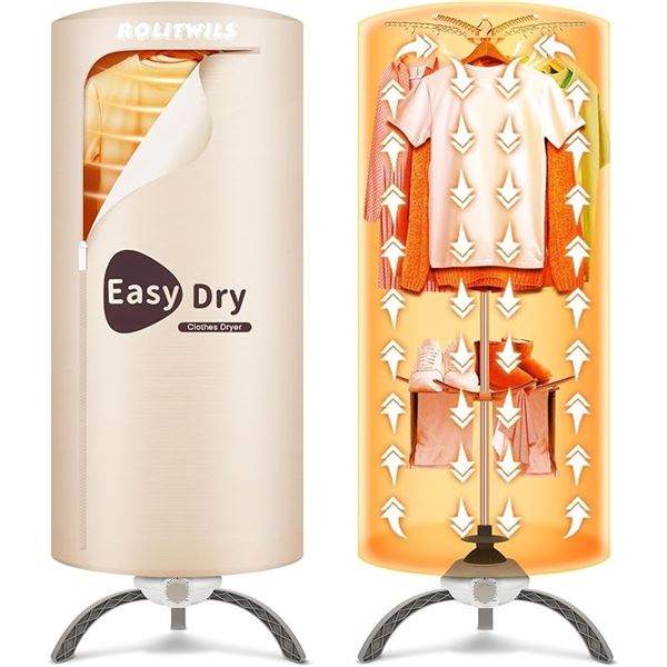 Portable Clothes Dryer 900W Compact Electric Clothes Dryer; Great for Small Apartments, Dorms, etc.
