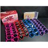 Image 1 : 32-Pack Box of Heart Shaped Sunglasses (Multi-Color) - Brand New