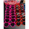 Image 2 : 32-Pack Box of Heart Shaped Sunglasses (Multi-Color) - Brand New