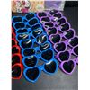 Image 3 : 32-Pack Box of Heart Shaped Sunglasses (Multi-Color) - Brand New