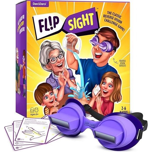 Dan&Darci Fl!pSight Fun Family Game for Kids/Adults - Classic Reverse Vision Challenge Game! New