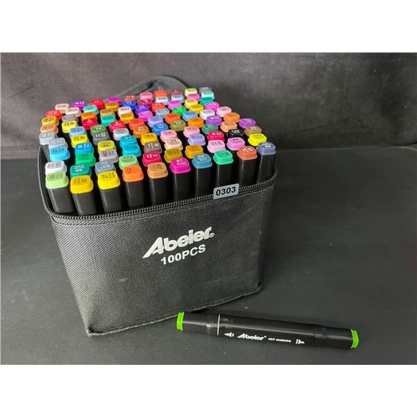 100PCS Dual-Tip Artist Markers Set - Multi-Color Alcohol Markers for Drawing/Sketching - NEW