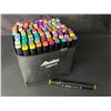 Image 5 : 100PCS Dual-Tip Artist Markers Set - Multi-Color Alcohol Markers for Drawing/Sketching - NEW