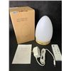 Image 3 : Red Light Therapy Lamp for Sleep/Stylish Modern Egg Lamp With Wood Base Design & Remote - New!