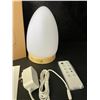 Image 10 : Red Light Therapy Lamp for Sleep/Stylish Modern Egg Lamp With Wood Base Design & Remote - New!