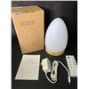 Image 9 : Red Light Therapy Lamp for Sleep/Stylish Modern Egg Lamp With Wood Base Design & Remote - New!