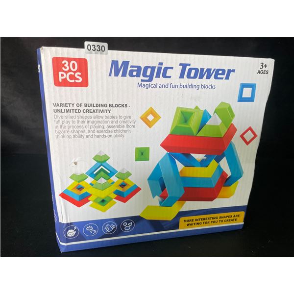Magic Tower 30pcs Building Blocks/Pyramid Stacking Toy Set for Toddlers (Ages 3+) - New