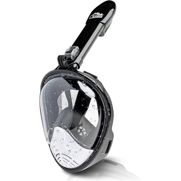 Full Face Snorkel Mask - Diving Set; Anti-Fog & Anti-Leak Design with Camera Mount - New!