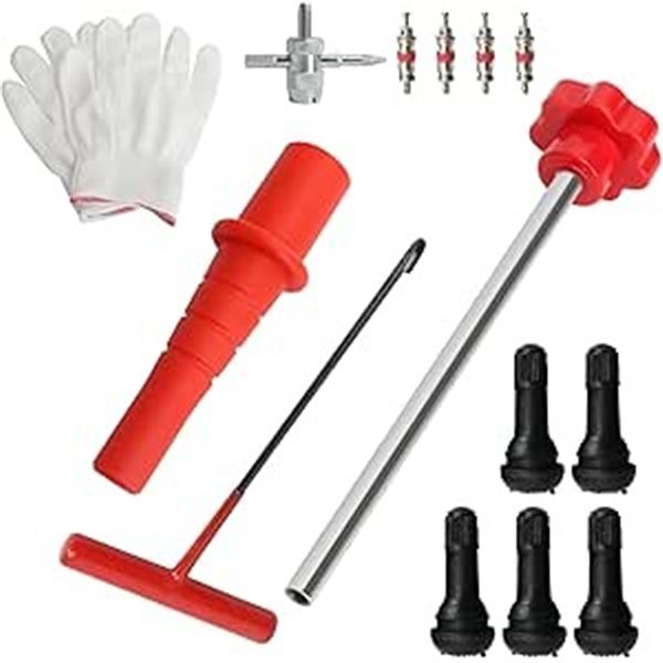 Quick Change Tire Valve Replacement Tool Kit - Tire Valve Stem Removal Tool for Vehicles - New