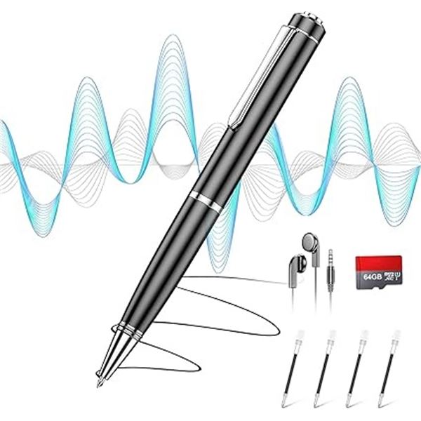 Digital Voice Recorder Pen - Voice Activated Record w/ Noise Reduction for Lectures/Classes - New!