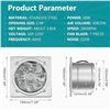 Image 10 : 6-Inch Exhaust Fan with Switch; Plug-In Powerful/Portable Ventilation Fan - Easy/Versatile Use - Ne