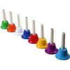 Image 2 : 8 Note Colorful Musical Hand Bells Set - Musical Instruments Set - Brand New!