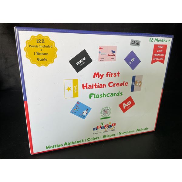 My First Haitian Creole Flashcards Set - 122 Cards; Teaches Haitian Alphabet, Colors, Shapes, etc.