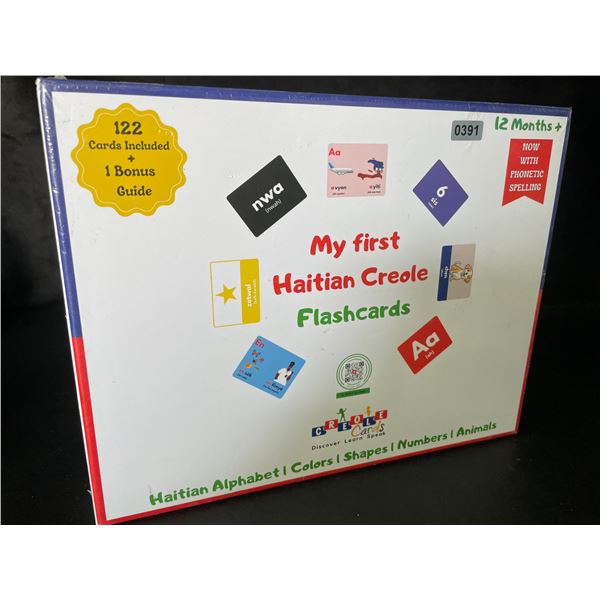 My First Haitian Creole Flashcards Set - 122 Cards; Teaches Haitian Alphabet, Colors, Shapes, etc.