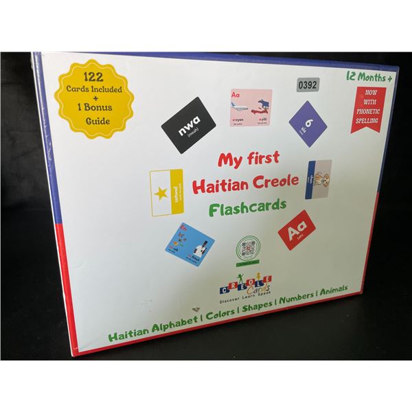My First Haitian Creole Flashcards Set - 122 Cards; Teaches Haitian Alphabet, Colors, Shapes, etc.