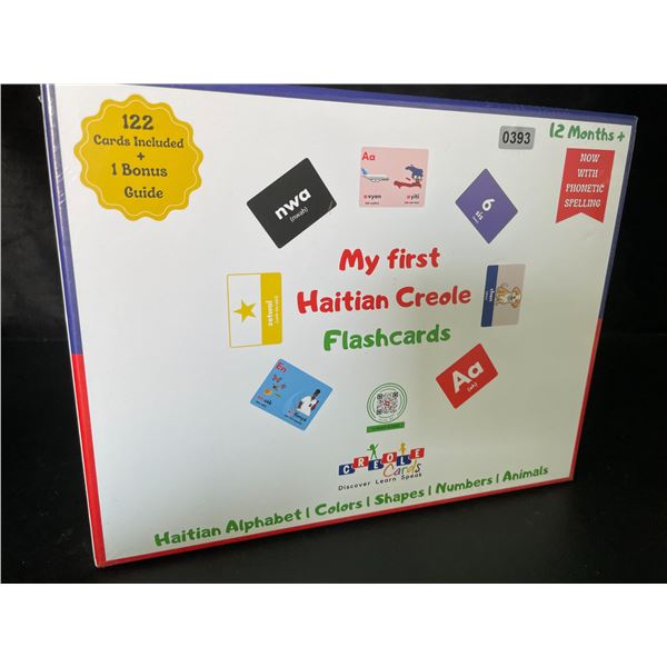 My First Haitian Creole Flashcards Set - 122 Cards; Teaches Haitian Alphabet, Colors, Shapes, etc.