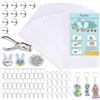 Image 1 : 81PCS Shrink Plastic Art Kit/"Shrinky Dinks" Crafting Set for DIY Keychains/Accessories - New