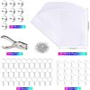 Image 2 : 81PCS Shrink Plastic Art Kit/"Shrinky Dinks" Crafting Set for DIY Keychains/Accessories - New