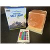 Image 2 : Himalayan Rock Salt Lamp/Light with Multi-Colors/Remote Control, Wood Base - New!