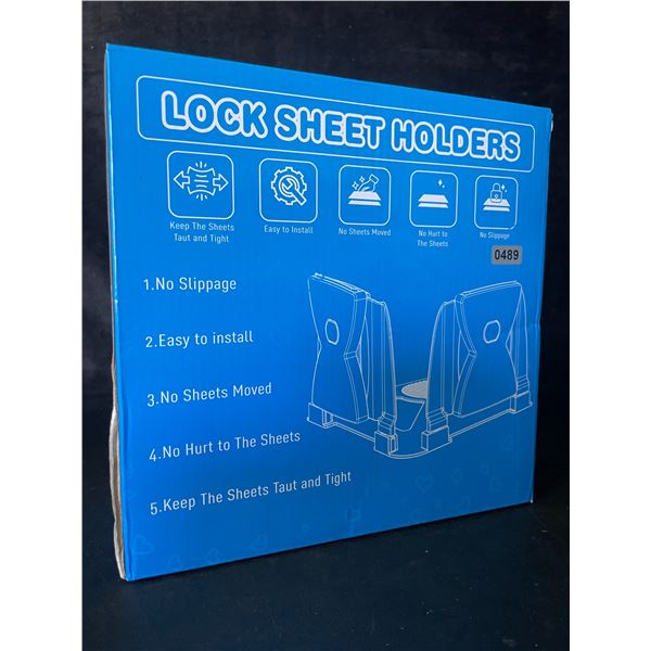 Locking Bed Sheet Holders - Keeps Bed Sheets Tight/Secure; Easy to Install - New!
