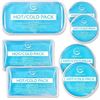 Image 1 : 7-Pack Reusable Hot/Cold Therapy Gel Packs for Pain Relief - Assorted Sizes - Brand New!