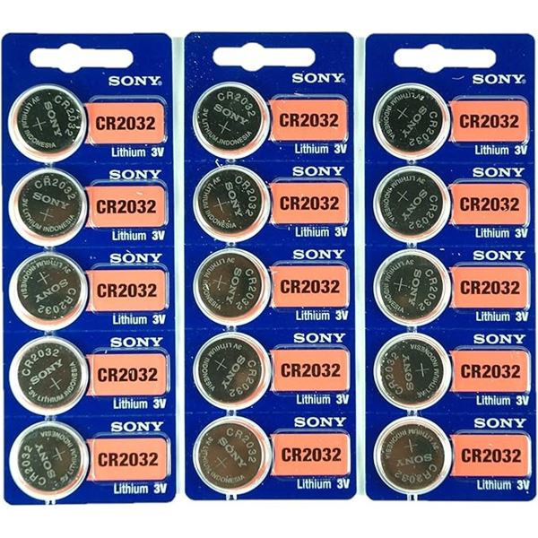 3 Packs SONY CR2032 3V Lithium Coin Batteries (15PCS Total) - New