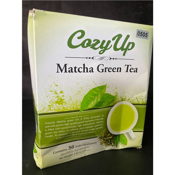 36 Pods CozyUp Matcha Green Tea Keurig K-Cup Pods (36 K-Cup Pods) - New Sealed
