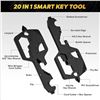 Image 9 : Lot of 3 Key Shaped Pocket 20-in-1 Multi-Tools; Wrench, Box Opener, Wire Stripper, Ruler, etc. New