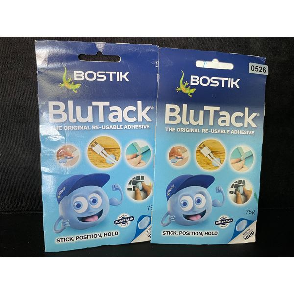 2 Packs BOSTIK BluTack The Original Re-Usable Adhesive (75g) Stick, Position, Hold - New