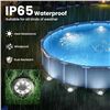 Image 5 : 12-Pack LED Solar Ground Lights for Outdoors - IP65 Waterproof, 4.5" Size, Weatherproof - New