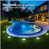 Image 6 : 12-Pack LED Solar Ground Lights for Outdoors - IP65 Waterproof, 4.5" Size, Weatherproof - New