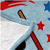 Image 4 : Soft Fleece Ice Hockey Throw Blanket (51" x 59") Hockey Themed Lightweight Blanket - New Sealed!