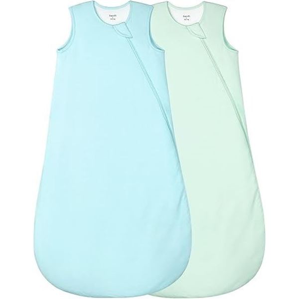2-Pack Supersoft Rayon Bamboo Sleep Sacks (Green + Blue) Fits 6-12month Babies - New!