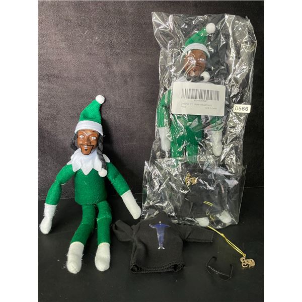 Lot of 2 "Snoop on the Stoop" Snoop Dogg Elves/Decor Props for Elf on The Shelf Xmas Tradition; New